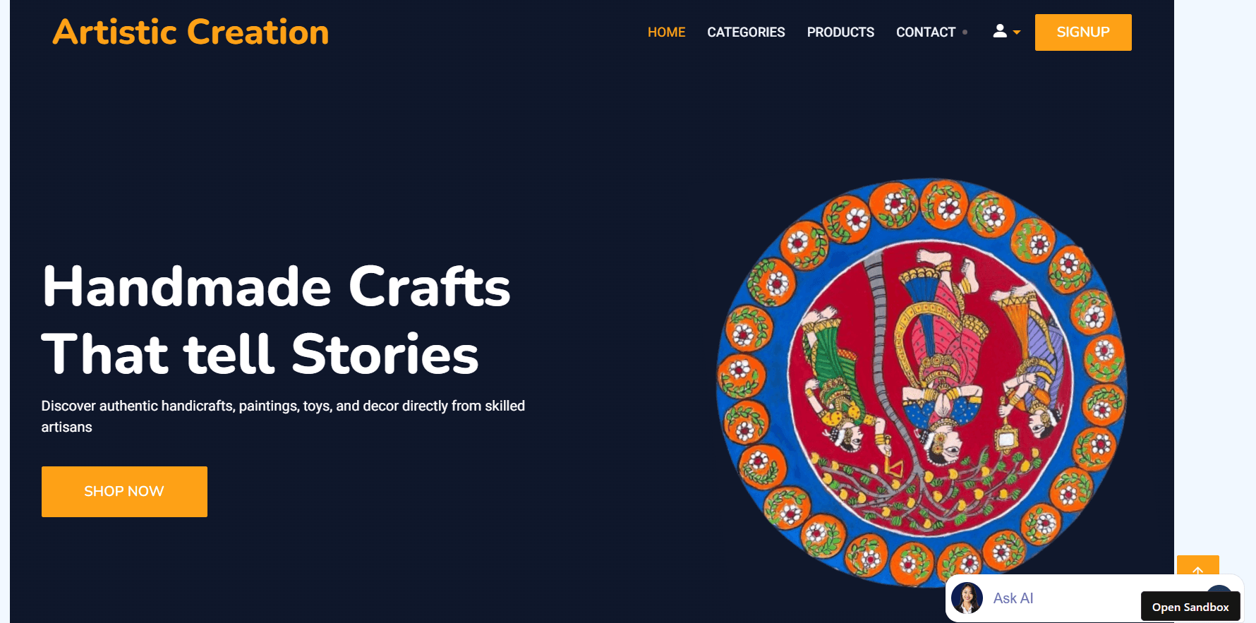 Artistic Creation E-commerce